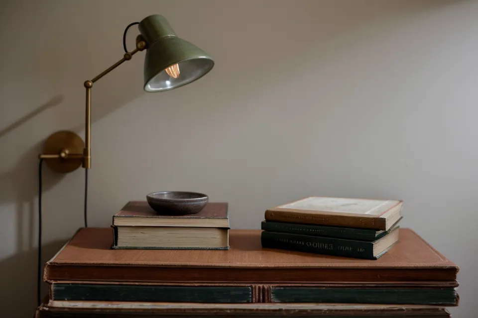 Livre de sophrologie posé sur une pile de lectures nocturnes
