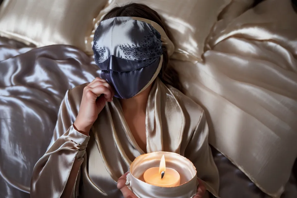 Bouchons d'oreilles en mousse colorée sur une table de nuit, isolation sensorielle pour sommeil léger