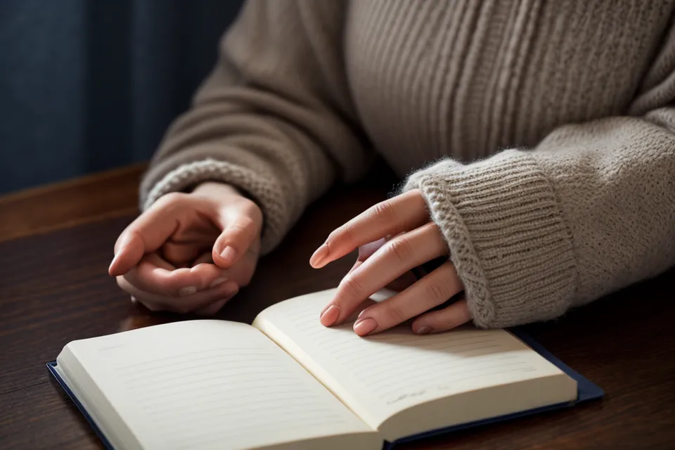 Coffret de méditation guidée posé sur la table après le dîner, rituel du soir pour mieux dormir