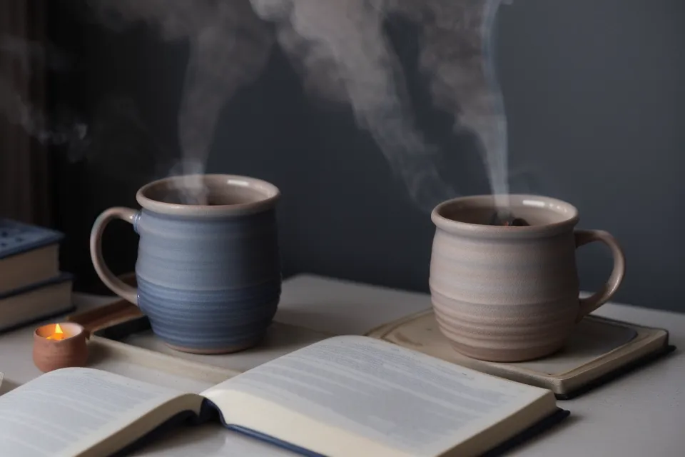 Gros plan sur les vibrations de l'eau à l'intérieur d'un diffuseur à ultrasons, utilisé pour une diffusion douce avant le coucher.