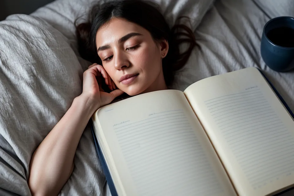 Respiration 4-7-8 et mains détendues pendant un rituel de sommeil léger