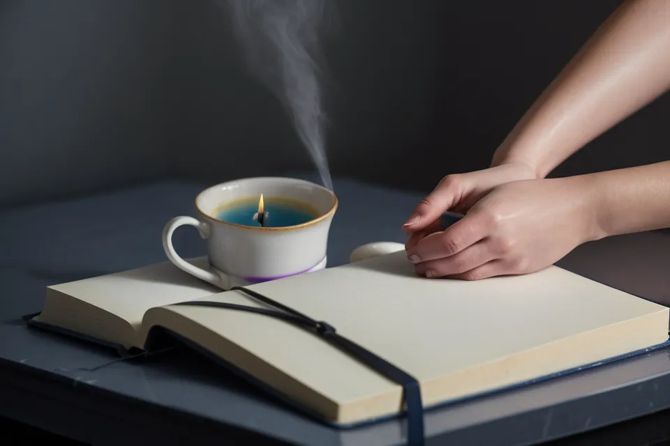 Autohypnose du soir pour sommeil léger : une chambre calme et un rituel de relaxation mentale avant de dormir