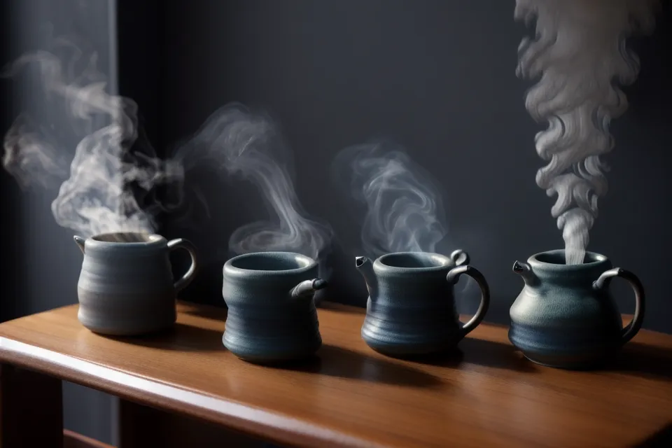 Tasse de tisane fumante sur une table de nuit, repère d'un rituel du soir pour apaiser l'esprit avant de dormir