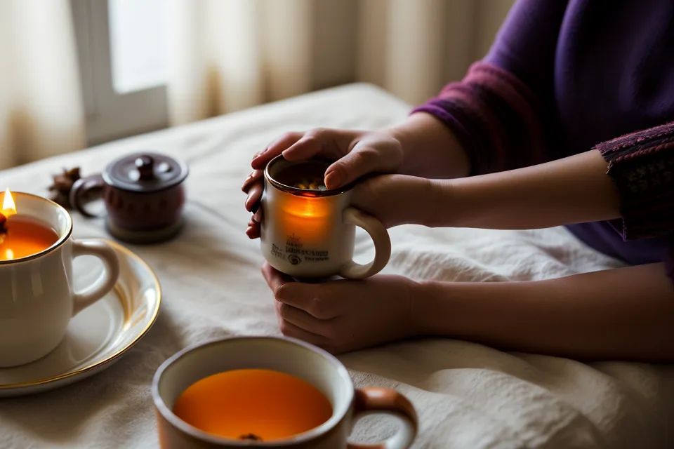 Carnet de suivi du sommeil et coffret de méditation guidée posés près de draps en lin