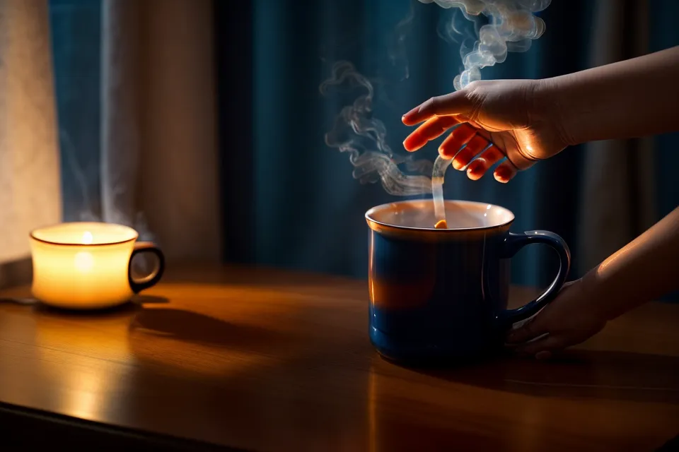 Inclinaison douce du cou en fin de journée pour relâcher une tension accumulée