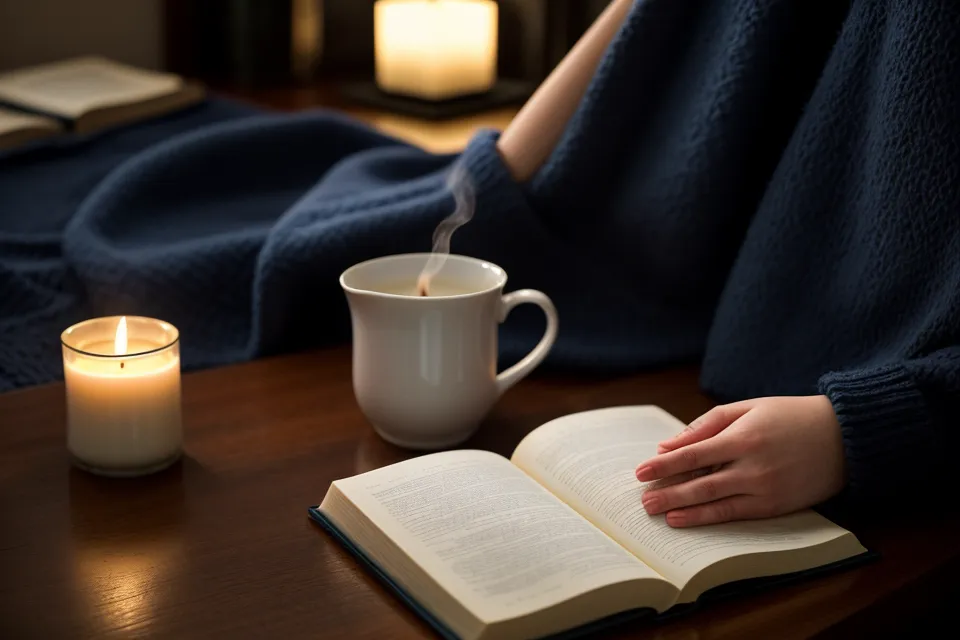 Gros plan sur la clé en laiton d'un coffret de méditation utilisé pour un rituel du soir sans écran